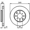 Bosch Stabdžių Diskas Honda Logo Jazz 1.2 1.3 1.5 42441SNA003 42441SNA013 42441SVA003