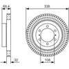 Bosch Stabdžių Diskas LEXUS GX II TOYOTA Land Cruiser Prado 150 4Runner 04466 04465 04465A