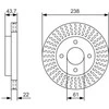 Bosch Stabdžių Diskas Nissan Micra K12 Note E11 Tiida SC11 42001XD00A 42001XD000