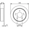 Bosch Stabdžių diskas Ssangyong Rexton Kyron Actyon 2.0 2.7 2.8 3.2 54359780002 54359780003 54359780004
