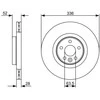 Bosch Stabdžių diskas VOLVO S80 II V70 III XC70 II S60 II V60 I 2.4 D5 30669881 30669882 31255941