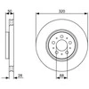 Bosch Stabdžių Diskas VOLVO S80 V70 S60 XC70 2 0 2 4 2 5 T D5 30677061 30677062 30677063
