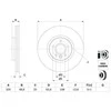 Bosch Stabdžių Diskas VOLVO V40 Hatchback T2 T3 T4 T5 31368877 31368878 31368879