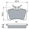 Bosch Stabdžių trinkelių rinkinys diskinis stabdys AUDI A4 A6 RENAULT Megane Scenic SEAT Exeo VW Golf Passat Bora 31256783000 31256783001 31256783002 31256783003 31256783004 31256783005