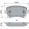 BOSCH stabdžių trinkelių rinkinys, diskinis stabdys 0986424056 3W0698451