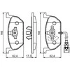BOSCH stabdžių trinkelių rinkinys, diskinis stabdys 0986494721 2Q0698151AA