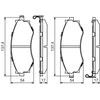 BOSCH stabdžių trinkelių rinkinys, diskinis stabdys 0986494571 5810129A40