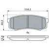Bosch Stabdžių Trinkelių Rinkinys Diskinis Stabdys LEXUS GX MITSUBISHI Pajero TOYOTA Land Cruiser Prado 04465 04466 04467 04468