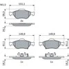 BOSCH stabdžių trinkelių rinkinys, diskinis stabdys 0986494101 DDY23328ZA9C