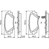BOSCH stabdžių trinkelių rinkinys, diskinis stabdys 0986494803 B4Y02648ZA