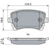 BOSCH stabdžių trinkelių rinkinys, diskinis stabdys 0986424056 3W0698451