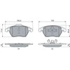 BOSCH stabdžių trinkelių rinkinys, diskinis stabdys 0986424825 8X0698151