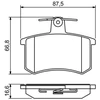 BOSCH stabdžių trinkelių rinkinys, diskinių stabdžių rinkinys 0986494846