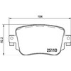 Brembo Stabdžių trinkelių rinkinys AUDI A1 SEAT SKODA VW 2K5698151C 2K5698151E
