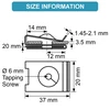 Carso Toyota LEXUS plastikinė veržlė Ø 6 mm 9046705114 10vnt.
