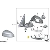 Dešinės Durų Veidrodis Žemutinė Dalis BMW X3 X4 X5 X6 X7 Originalus 51167468254