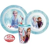 Disney "Frozen" vakarienės rinkinys, mikroplastiko rinkinys, su puodeliu 260 ml