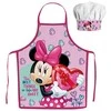 "Disney Minnie" 2 dalių vaikiškos prijuostės ir kepurės rinkinys