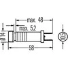 HELLA 2AA 003 257 011 Halogeninė kontrolinė lempa 12/24V mėlyna, varžtinė jungtis