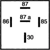 HELLA 933332051 12 V relė, 20/40 A, normaliai atvira, kištukinė, montuojama automobilyje