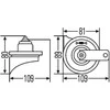 Hella Trumpetas Garsas BMW E46 E90 Mercedes Benz C Klase MINI Cooper Porsche 911 Volkswagen Golf 61331374439 61331374440