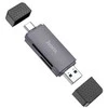 Atminties kortelių skaitytuvas Hoco HB45 USB-C/USB-A 2-in-1 USB3.0 pilkas