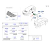 HYUNDAI Front Door Frame Upper Right Juodas Tape