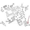 LAND ROVER FREELANDER L359 Instrumentų skydelio guminė kilimėlis LR006389 NAUJAS ORIGINALUS