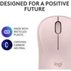 Belaidė pelė Logitech M240 Silent Bluetooth Mouse, rožinės spalvos