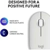 Belaidė pelė Logitech Pebble Mouse 2 M350s, Balta
