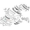 MERCEDES BENZ C 250 Priekinio Buferio Valstybinio Numerio Ženklas Originalus A2058801944