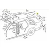 Mercedes Benz Mercedes S124 universalus kėbulo kairės galinės vidinės kolonos apdailos danga A12469015259045