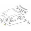 Mercedes Benz Mercedes W203 W211 variklio dangčio atlaisvinimo troso laikiklis originalus A0009950148