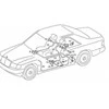 Mercedes Benz Originalus "Mercedes C124" sėdynių atlošų fiksavimo jungiklio dangtelis A12480503887101