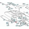 MERCEDES BENZ SL R129 Viršutinio stogo kairysis kabelis A1297701166 NAUJAS ORIGINALUS