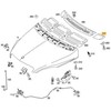 "Mercedes-Benz W245" priekinio stiklo vandens nutekėjimo dangtelis kairėje pusėje originalus A1698300375