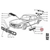 NAUJA OEM Originali BMW E9 Kupė Priekinė Sparnas Juodas GROTELĖ Dešinė 51131827278