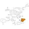 NAUJA OEM VOLVO S80 MK2 PRIEKINĖ KAIRĖ DURŲ VEIDRODŽIO KORPUSO GUMOS JUOSTA 31297260 ORIGINALI