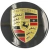 Naujas OEM Porsche Cayenne 11-15 Apvalus Blizgus Juodas Išgaubtas Centrinis Dangtelis 95836130303