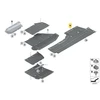 Naujas originalus BMW 7 serijos G11 dešinysis apatinis skydelis 7347030 OEM