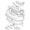 Naujas originalus Porsche 911 Turbo 07-09 priekinis viršutinis bamperio oro groteles 9975753278001C