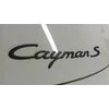 Naujas originalus PORSCHE 987 Cayman 2-osios kartos galinis bagažinės dangtis "Cayman S" užrašas juodas