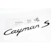 Naujas originalus PORSCHE 987 Cayman 2-osios kartos galinis bagažinės dangtis "Cayman S" užrašas juodas