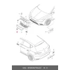 NAUJAS ORIGINALUS SEAT LEON 2013-2016 PRIEKINIO BAMPERIO GROTELIŲ ŽENKLIUKAS CHROMUOTAS 5F0853679A2ZZ