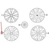 NAUJAS TOYOTA YARIS XP150 RATŲ HUB KAPOTAS 426020D300 ORIGINALUS