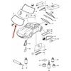 Originali "Porsche 993 944 S 2 968 Carrera" priekinio stiklo sandariklis priekinis išorinis 99354192500