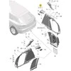 Originali PORSCHE apdaila ventiliacijai dešinė juoda 95B863338B1E0