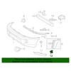 Originali Toyota 53935-04020 Priekinio buferio užpildo laikiklis TINKA TACOMA 2005-16