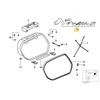 Originalus BMW 259 89V K41 R21 užrakinimo mechanizmas daugiafunkcėms dėžėms 71607654337