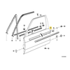 Originalus BMW E30 316 316i 318i 320i Durų oro juosta išorė kairė 51211913057